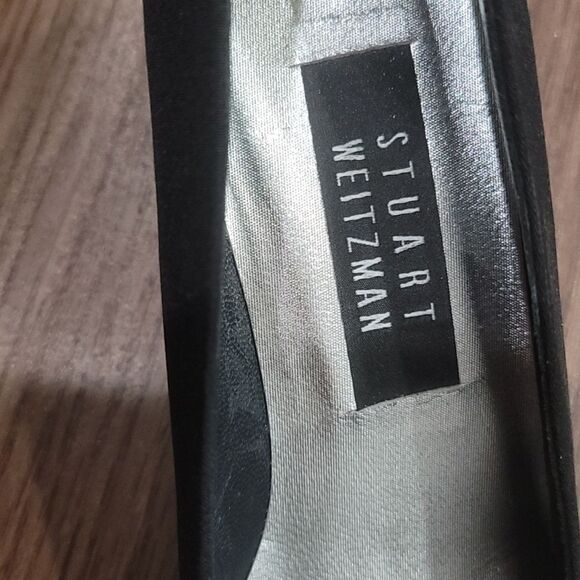 Stuart Weitzman Women's Vintage Style Ribbed Navy Blue Heels Size 7.5 AA - Picture 5 of 9